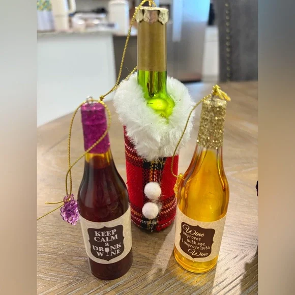 Assorted Wine and Grape Christmas Tree Ornament Set 32 Pieces - Picture 3 of 15